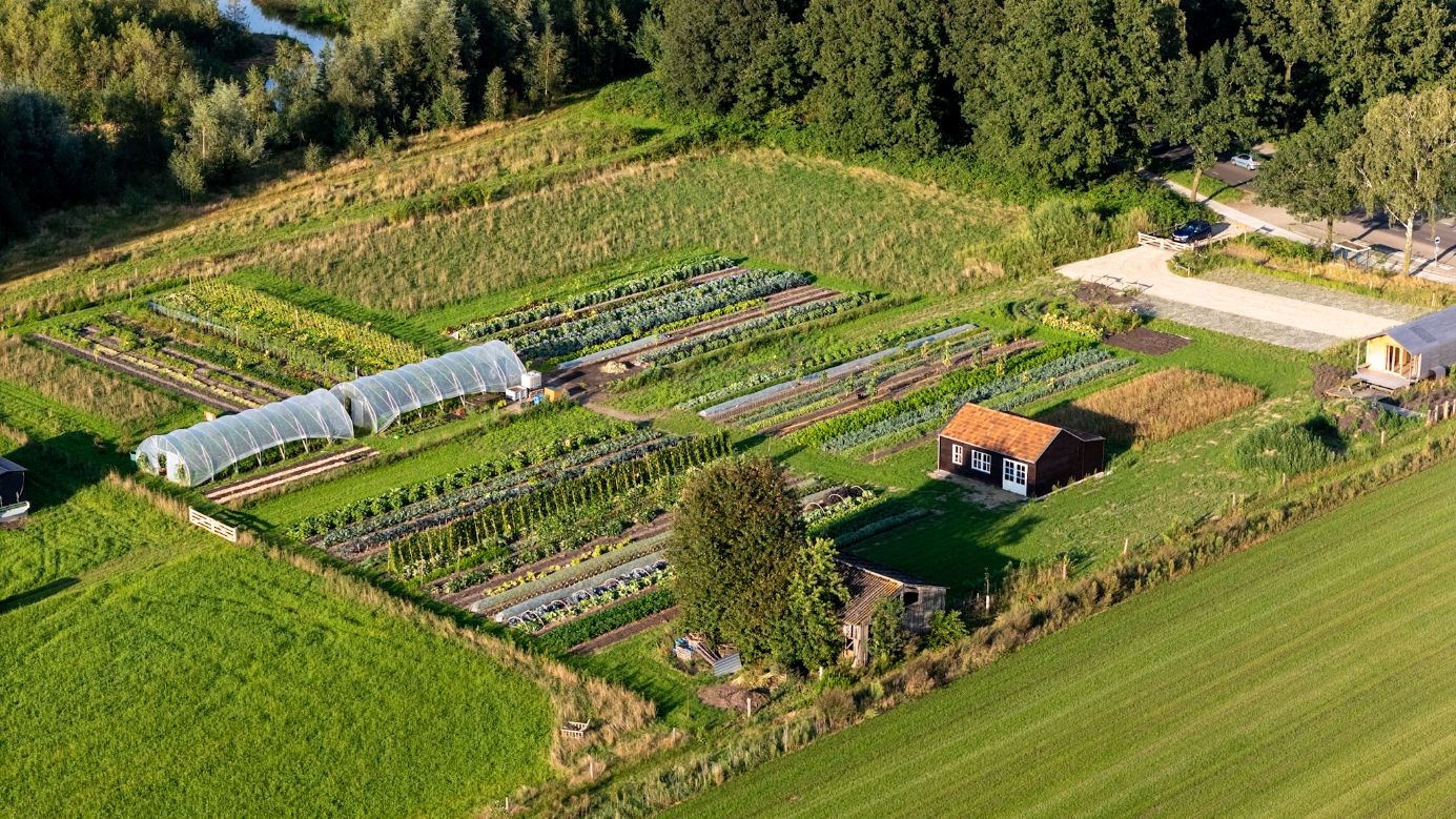Luchtfoto van de Groentegaard