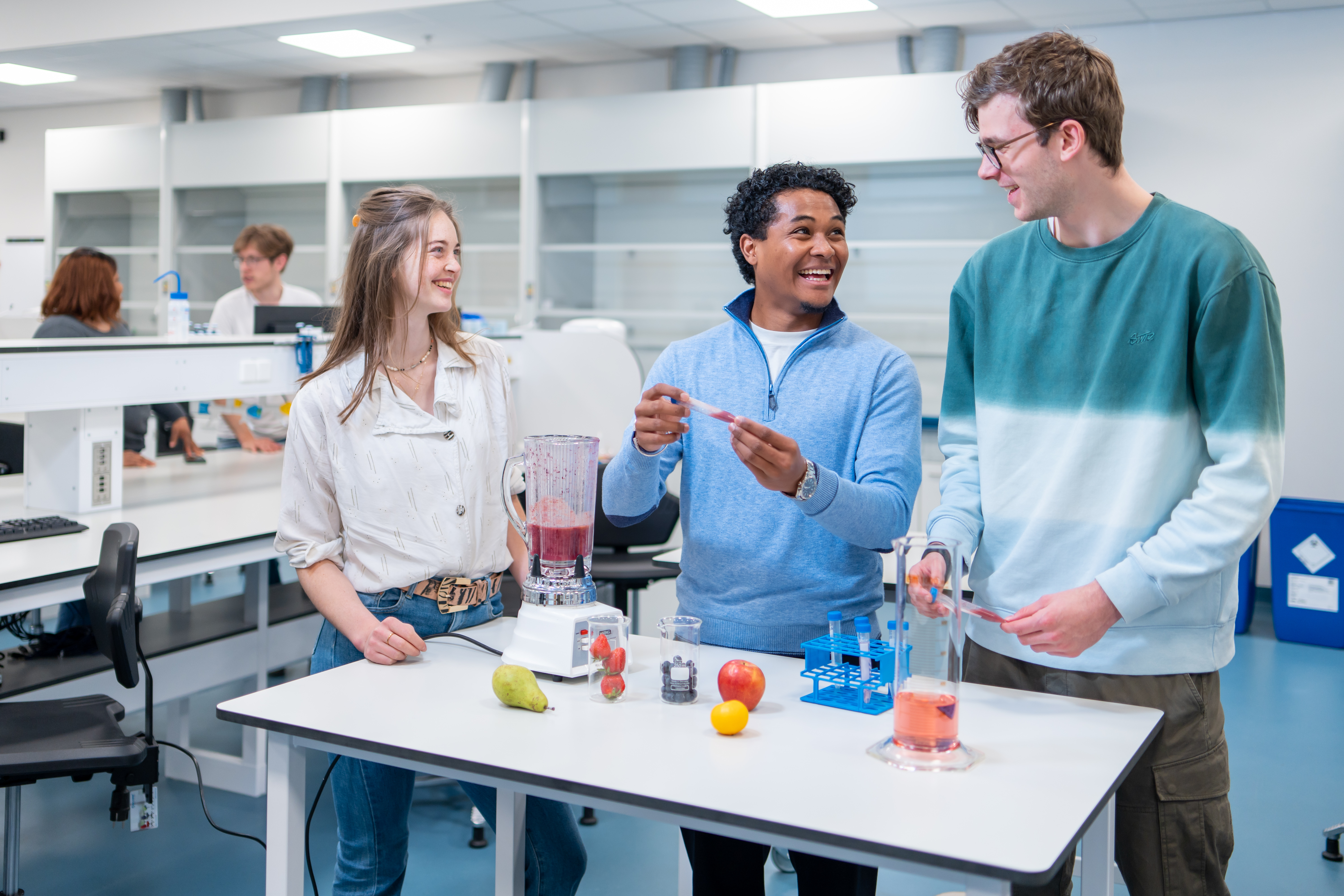 Studenten van de bachelor food technology