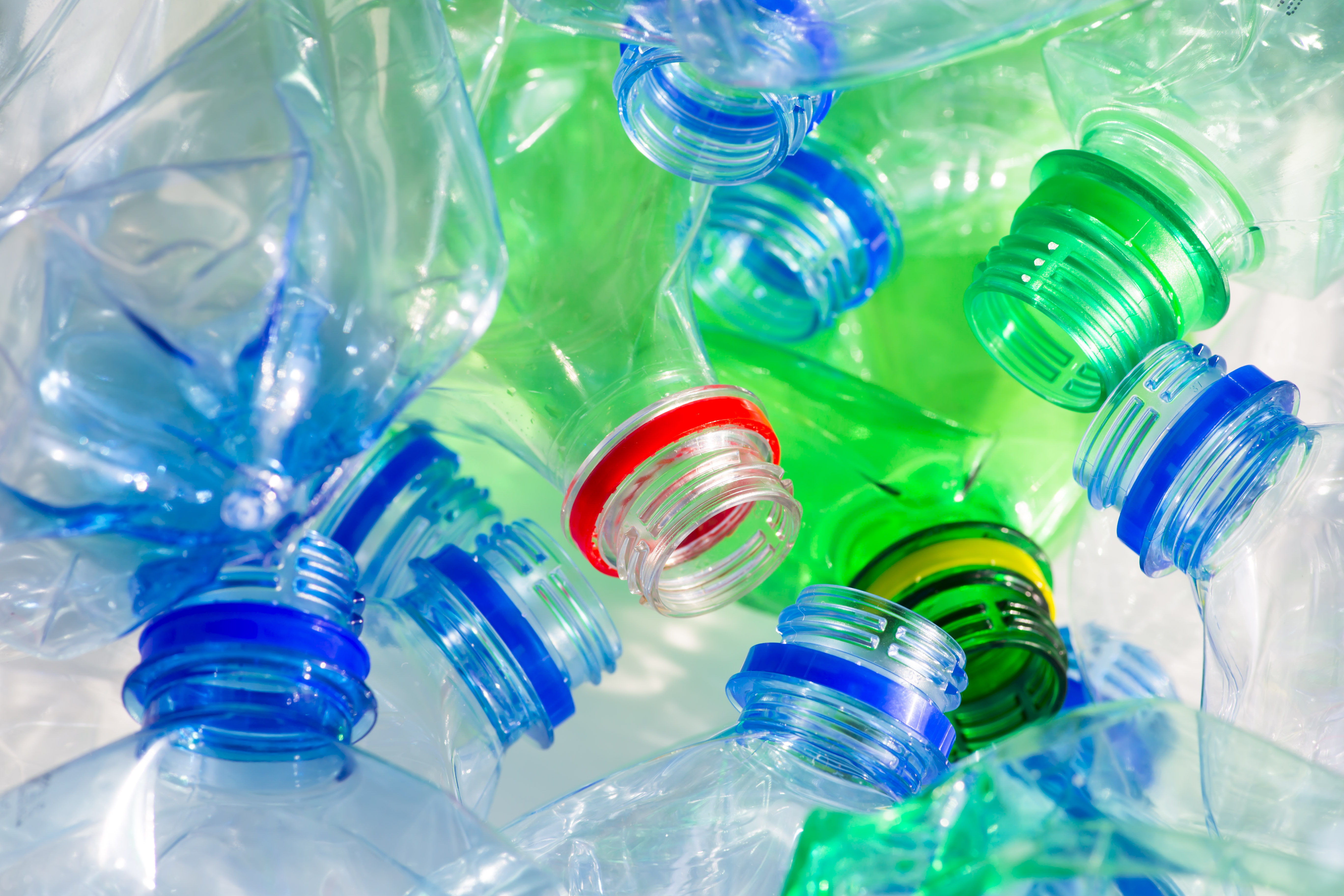 Pile of plastic bottles