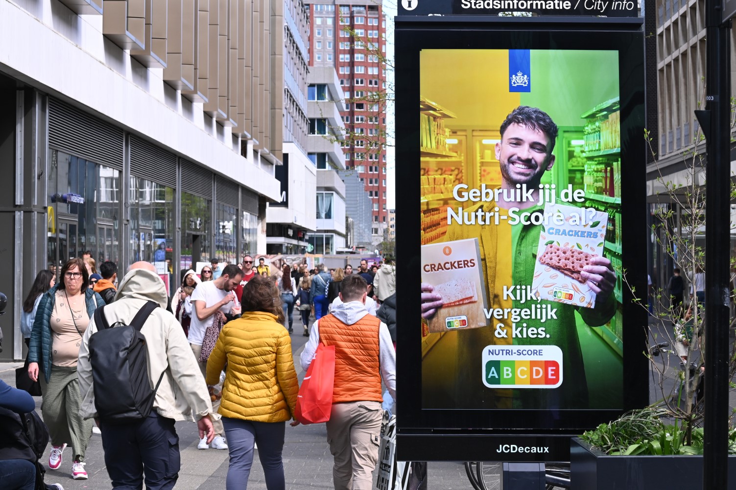 Advertisement about the nutri score