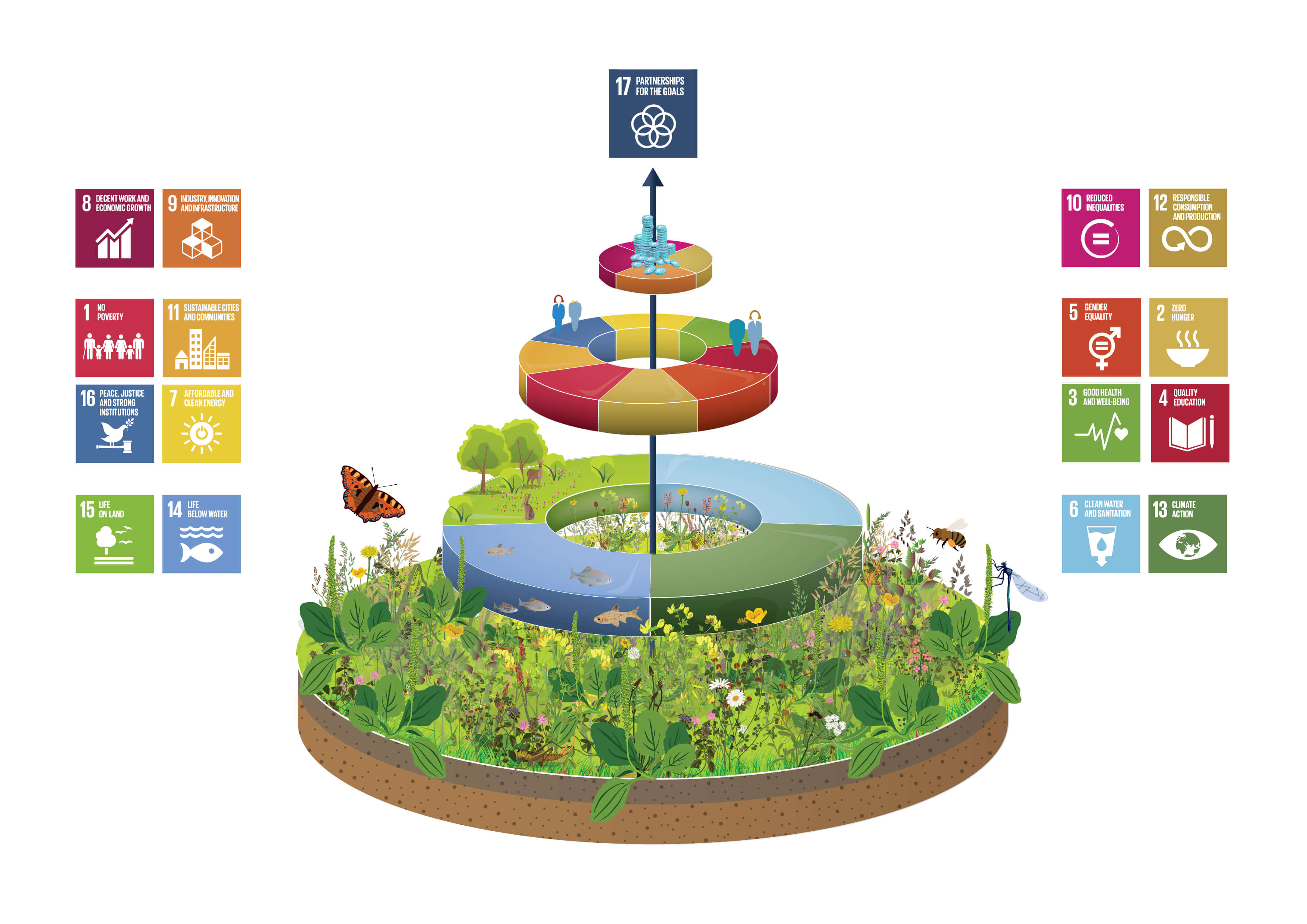 Infographic showing SDGs and biodiversity