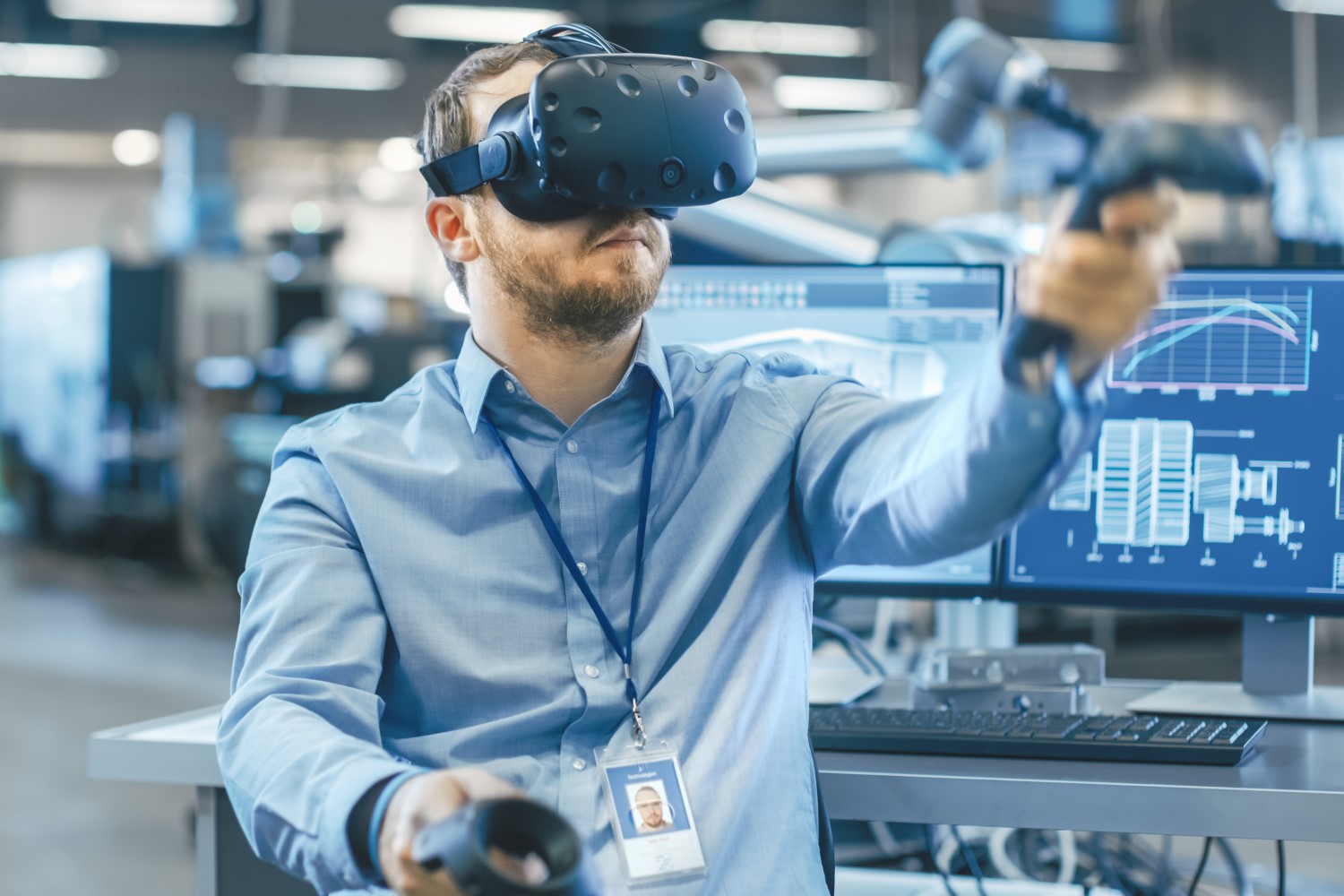 Guy with VR glasses