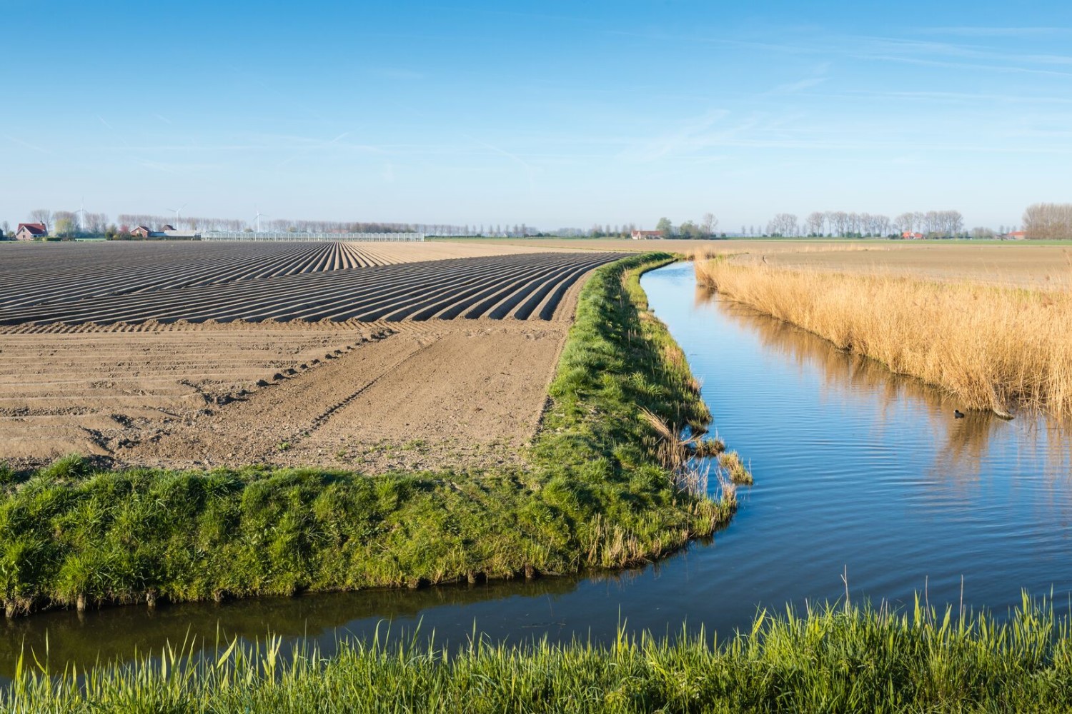 akker veld met slootje
