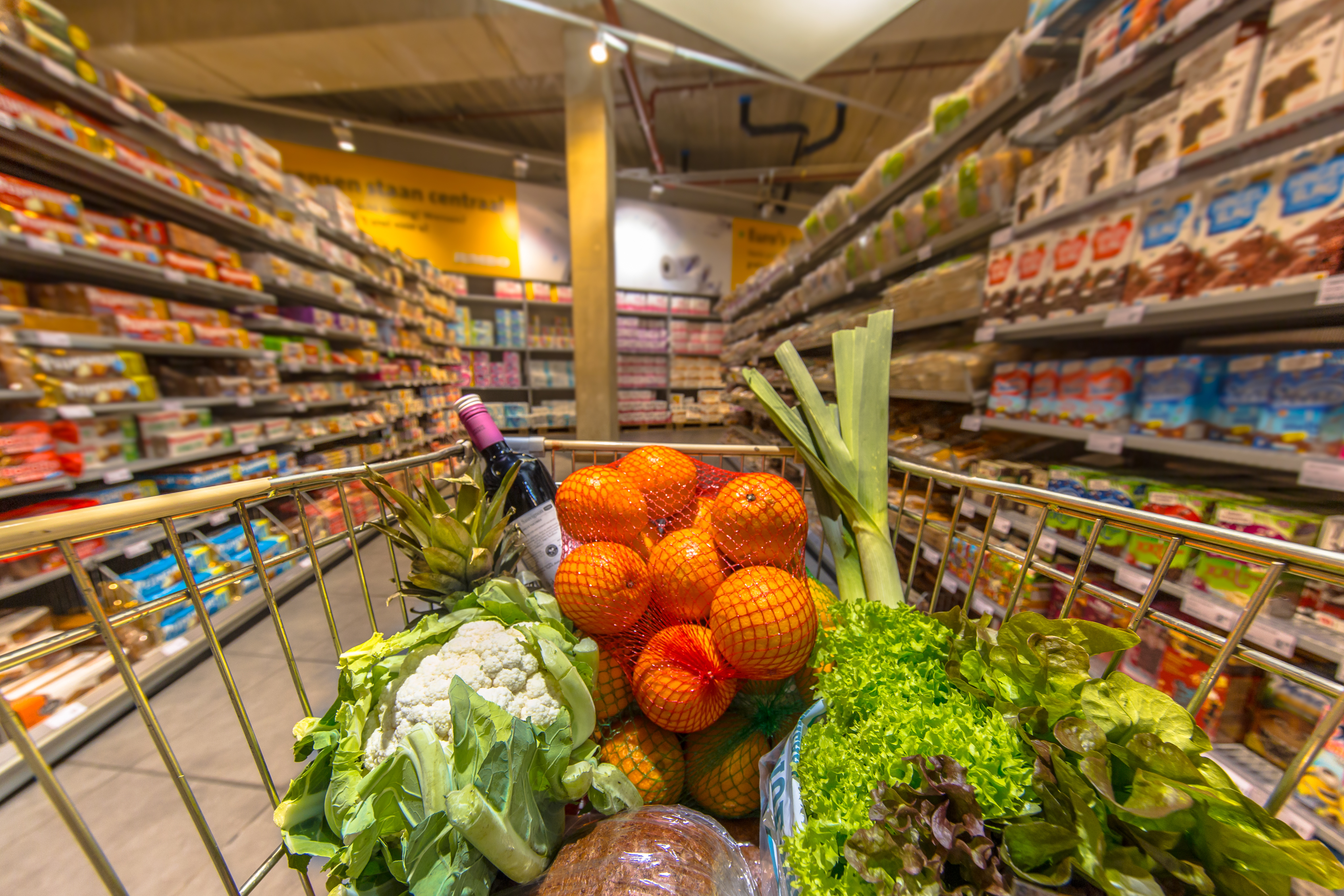 groceries in supermarket
