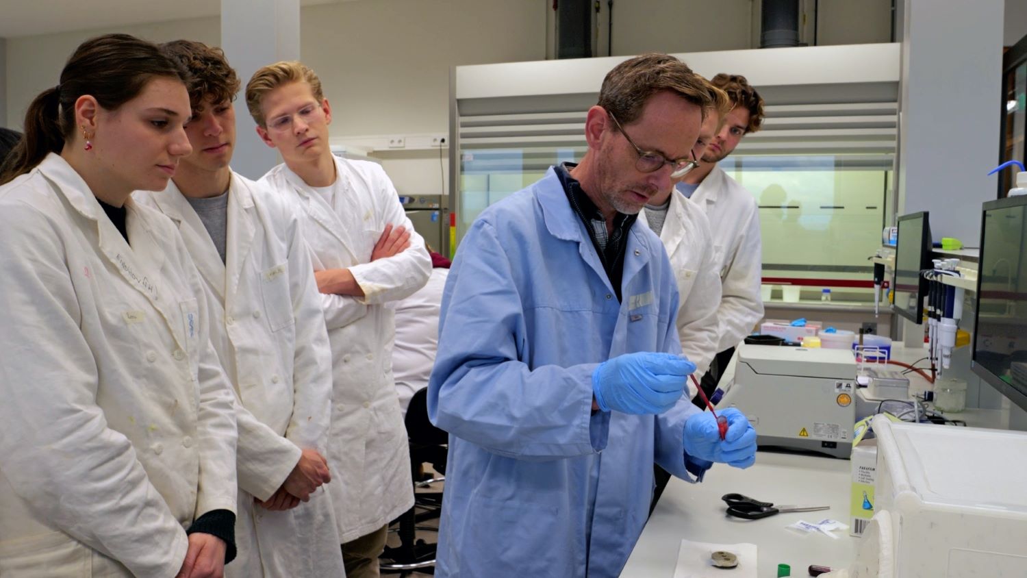 Students in a lab