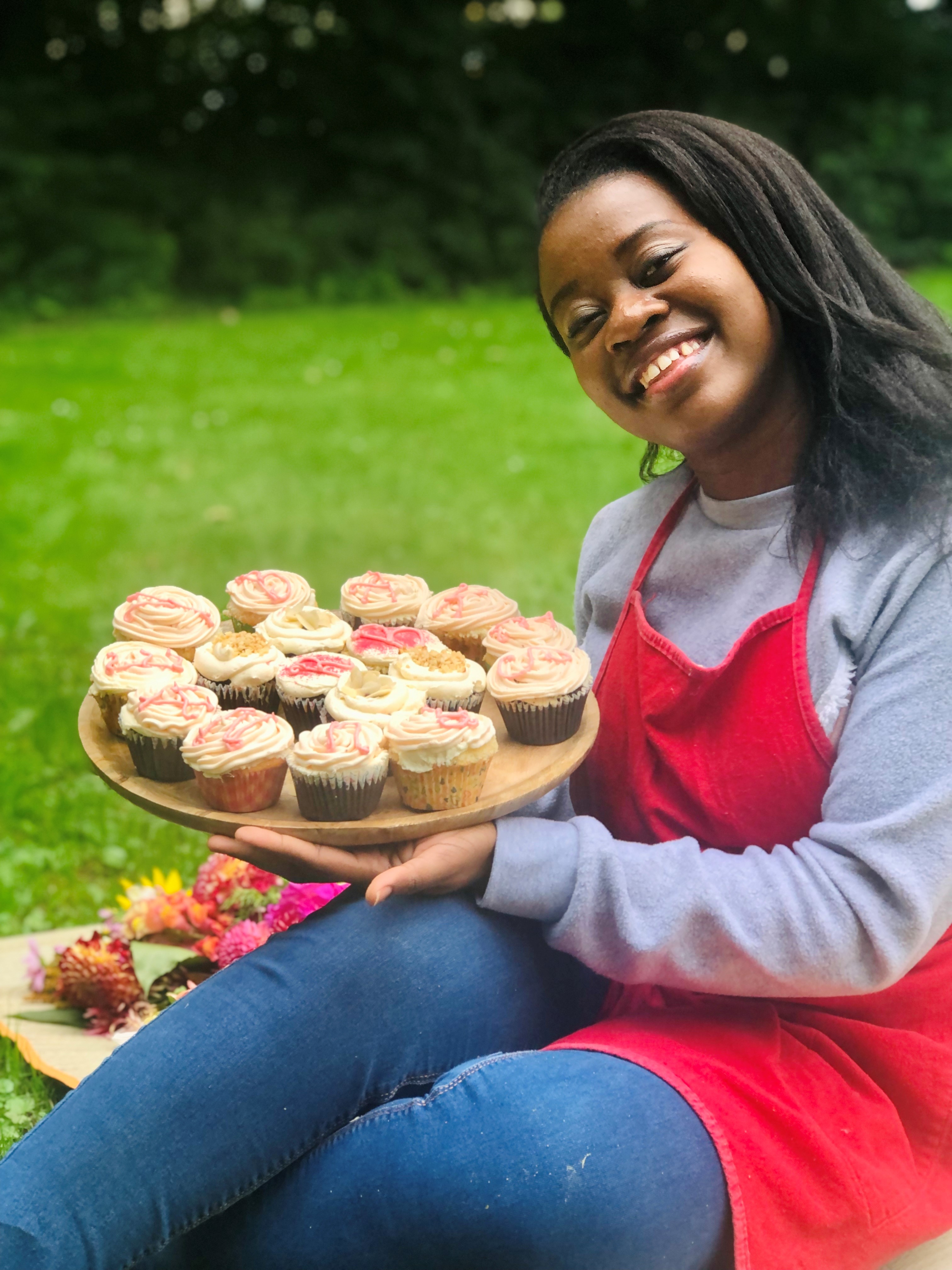 Ruth Amakoa-Adusei with products from her thriving bakery
