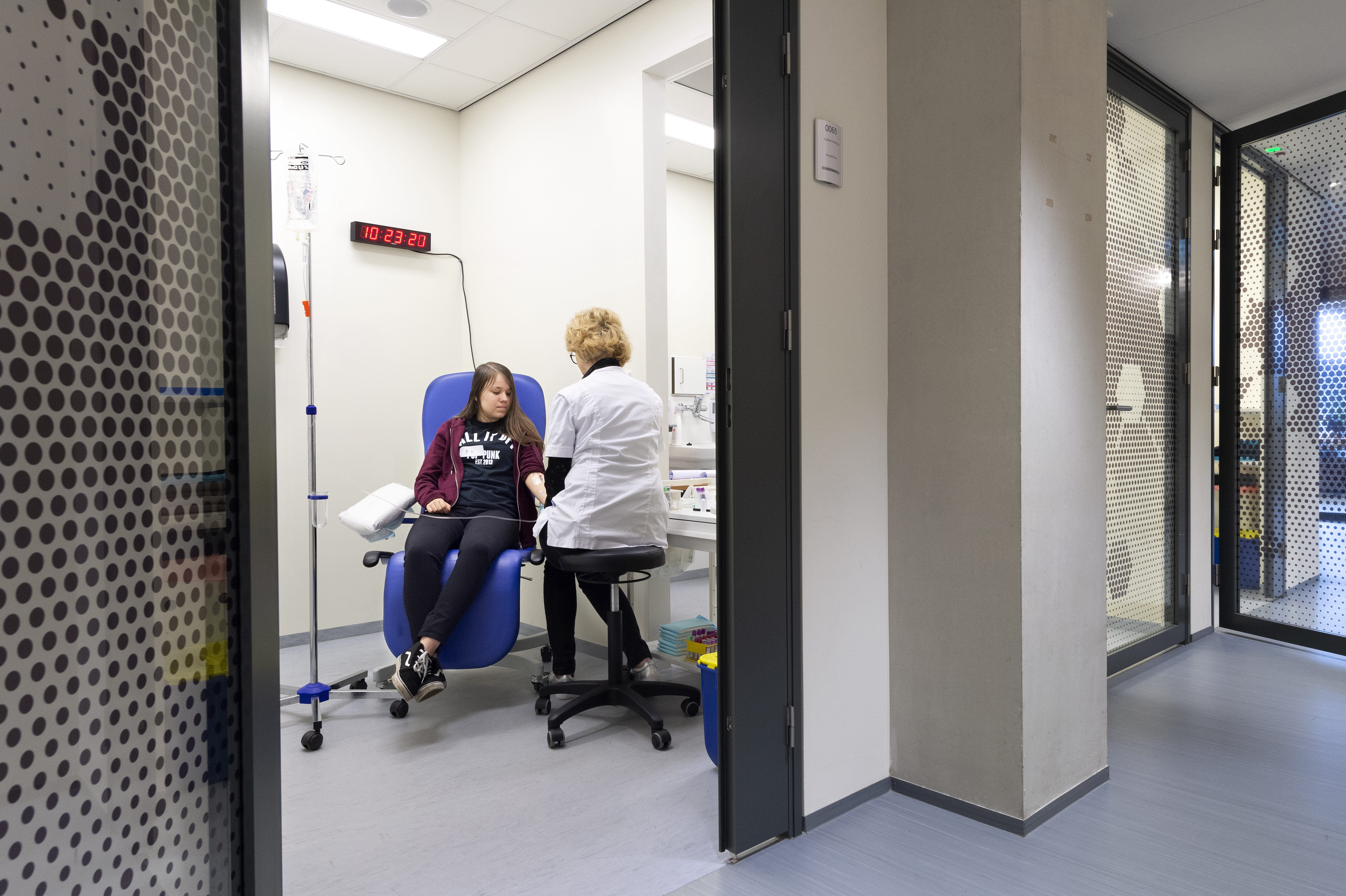 test person at Health Research Unit