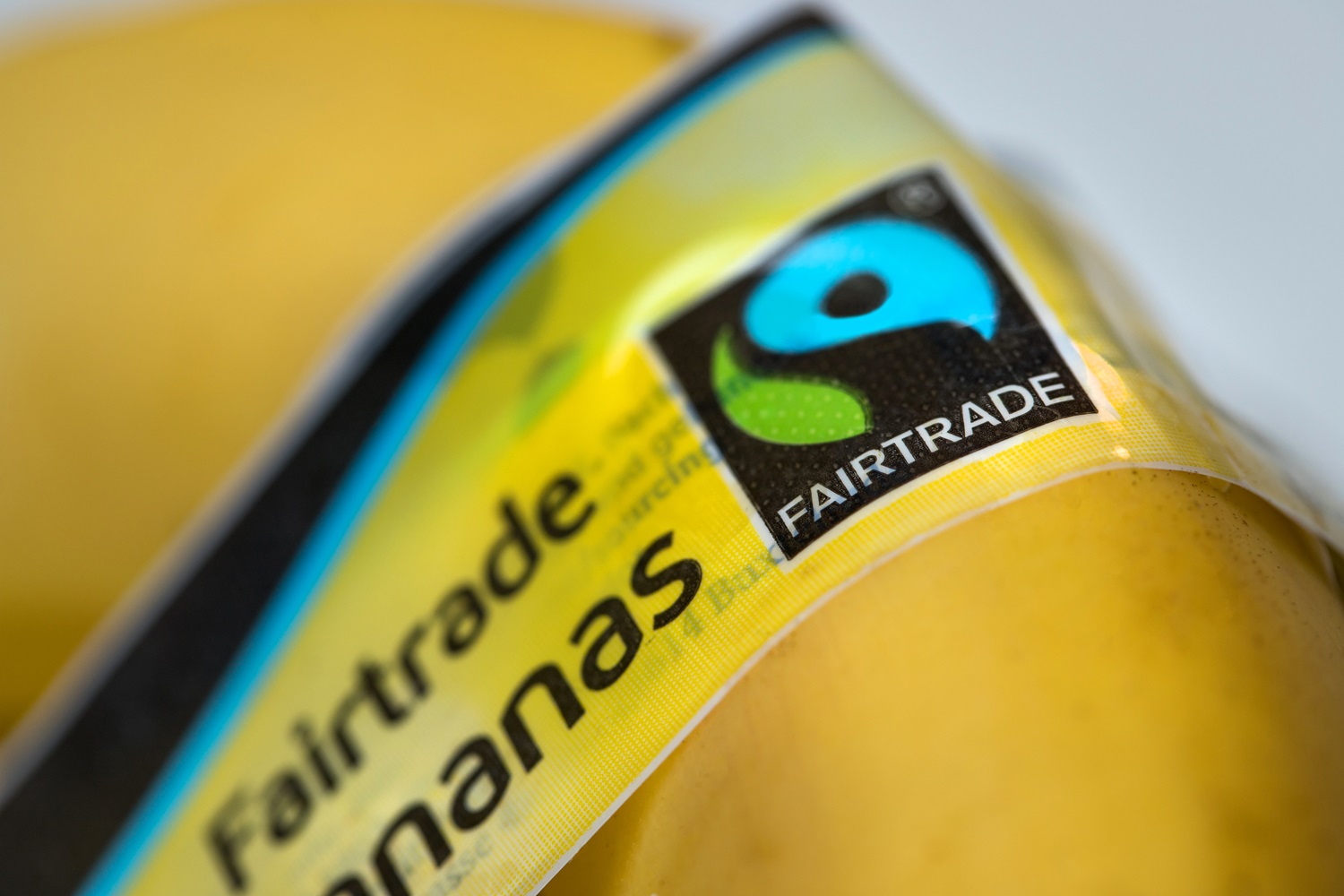 Fairtrade label op banaan