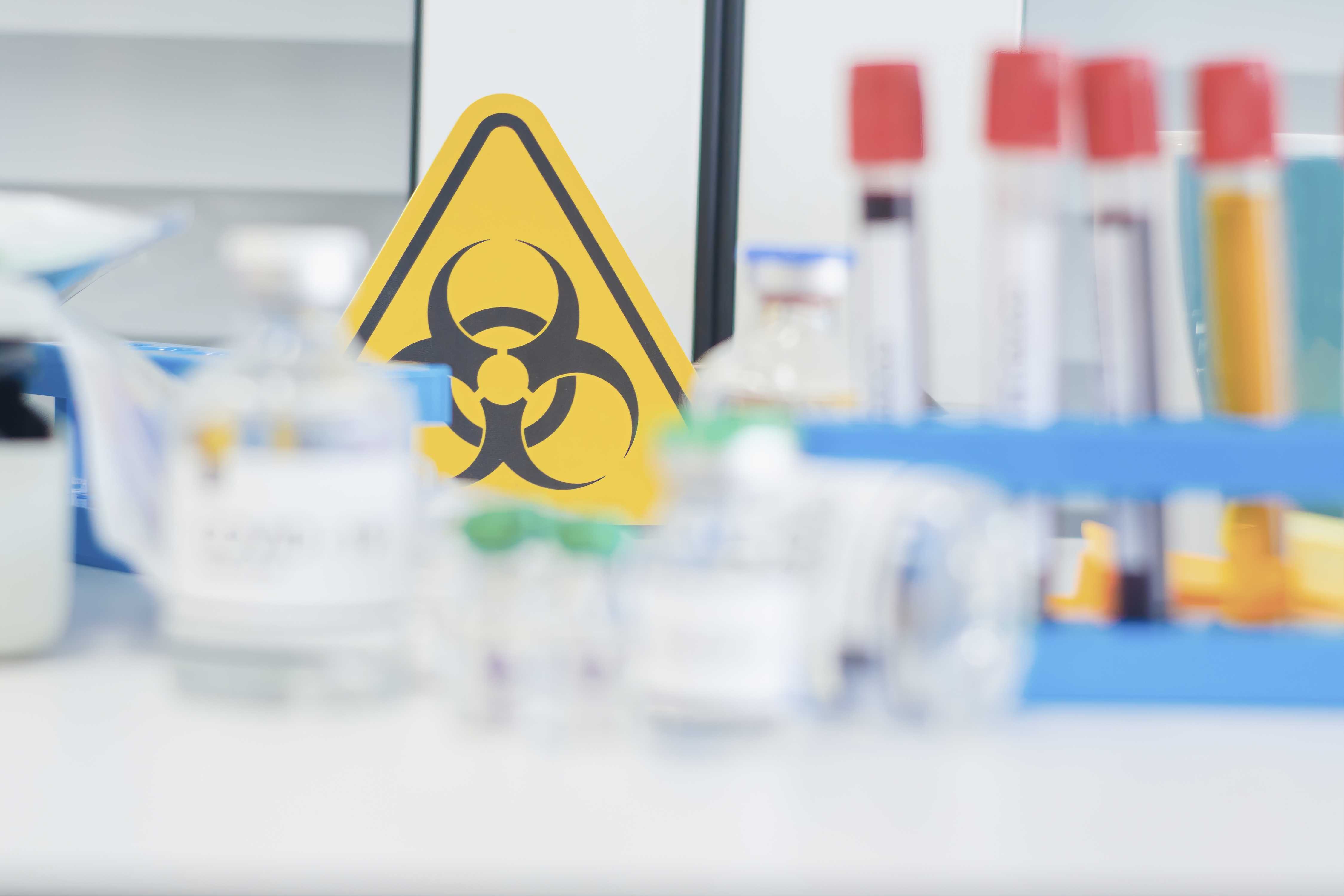 Biohazard symbol laboratory