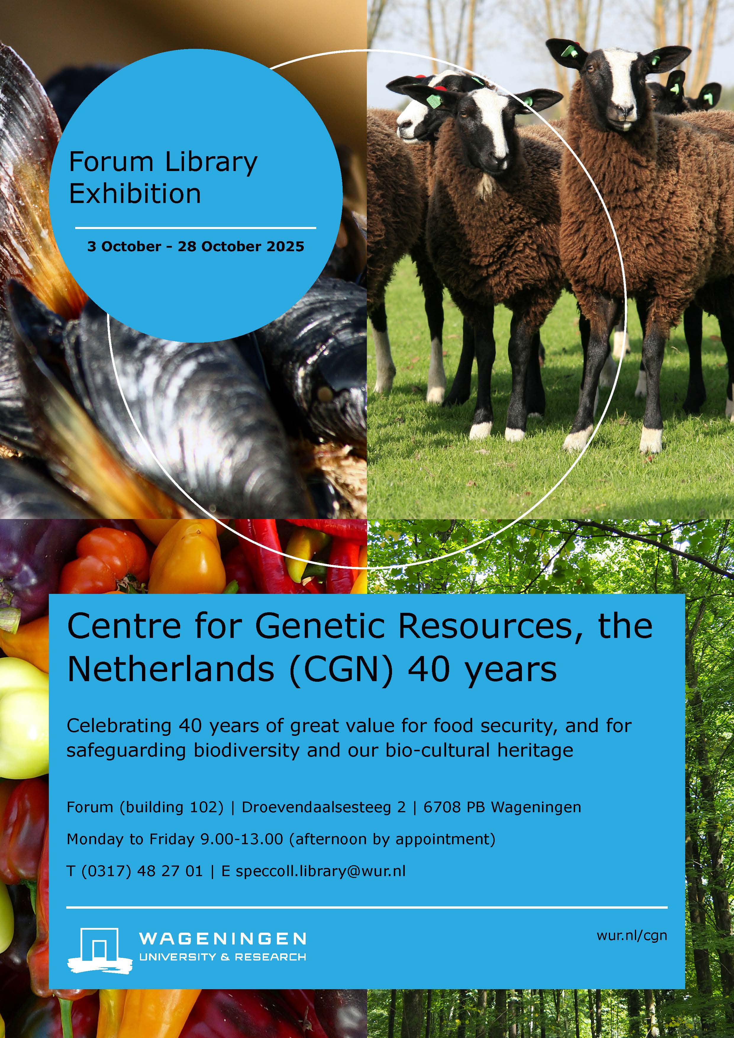 Celebrating 40 Years of the Centre for Genetic Resources, the Netherlands, from 3 October to 28 October 2025