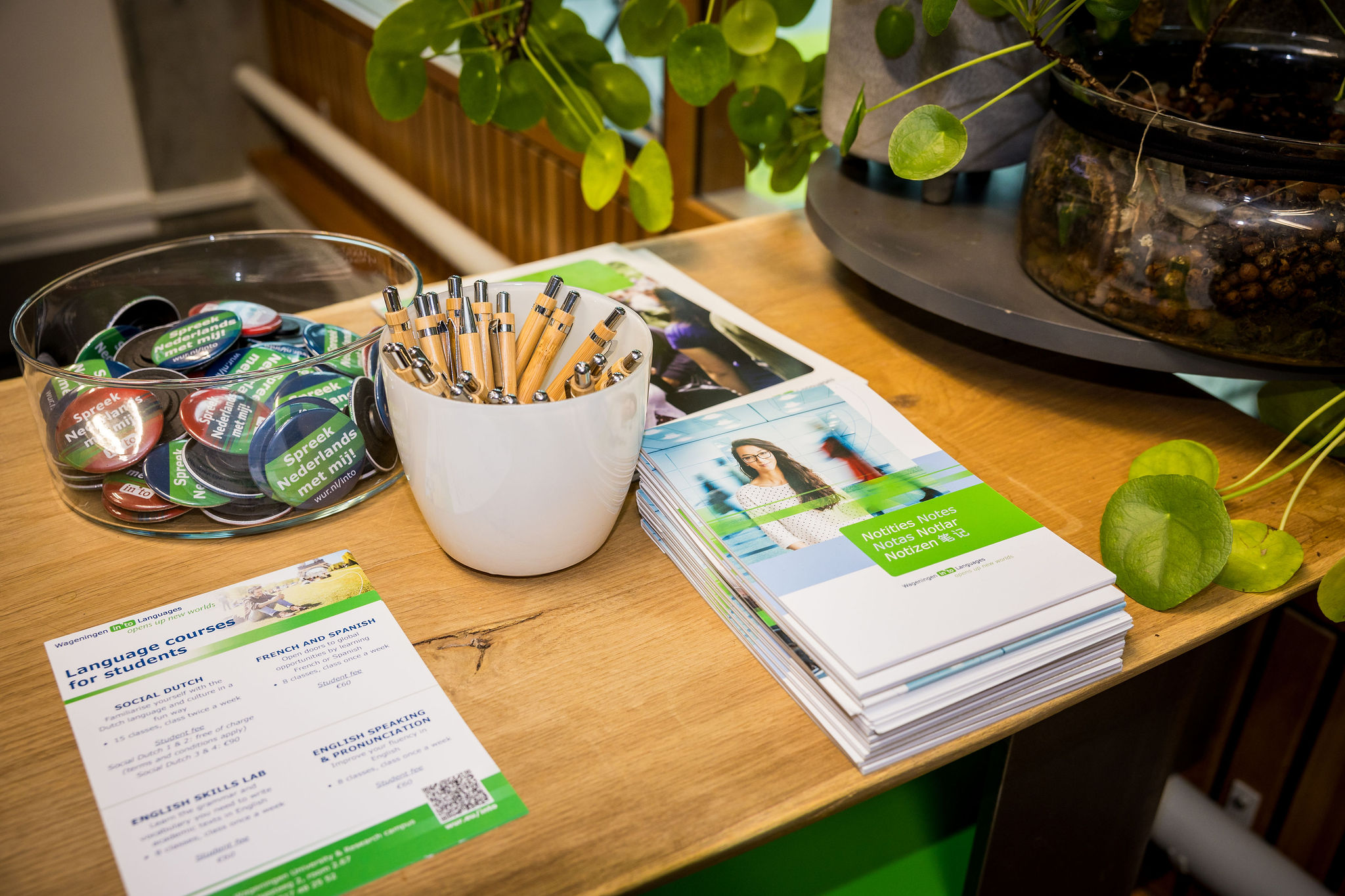 Materialen In'to op de balie