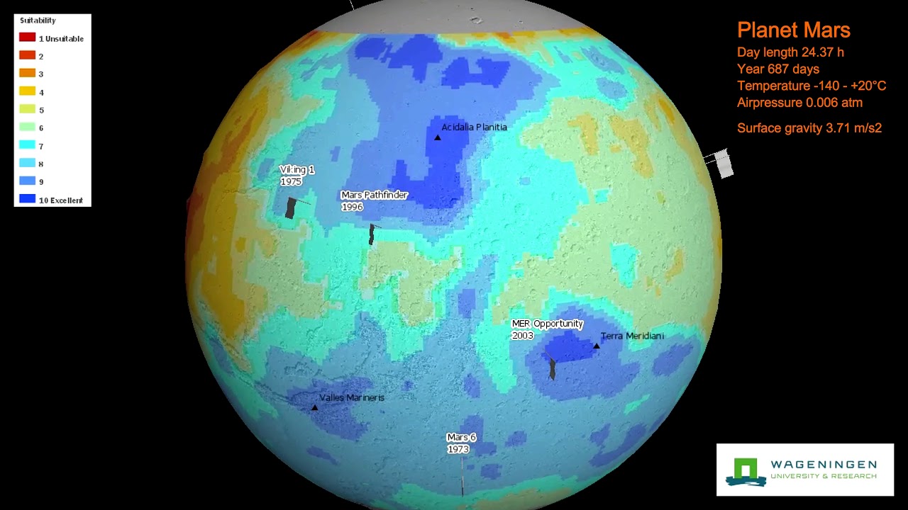 Suitable landing sites on Mars to start a, science, colony, if you asked a plant