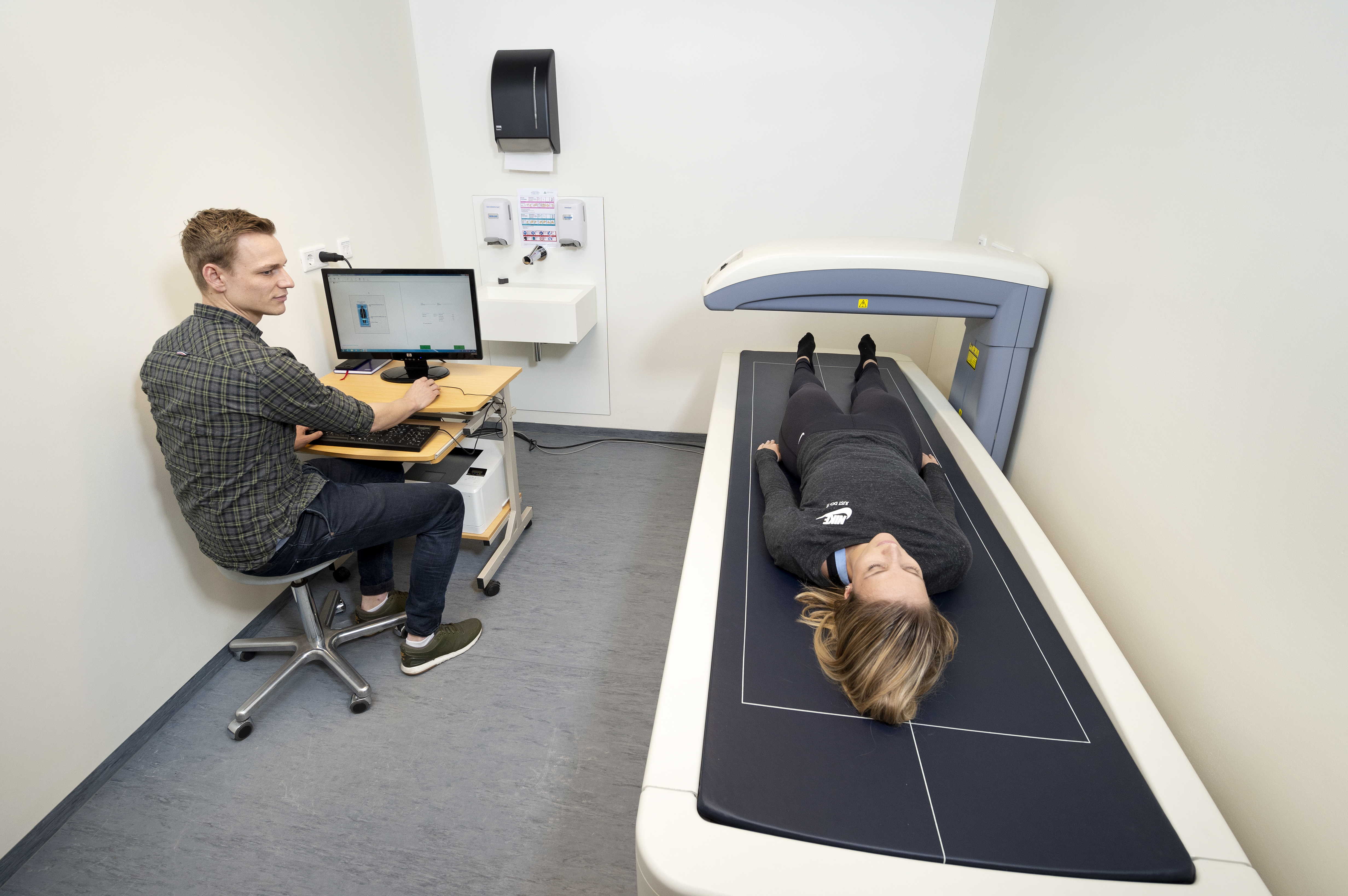 DEXA scan die we gebruiken om lichaamssamenstelling te meten