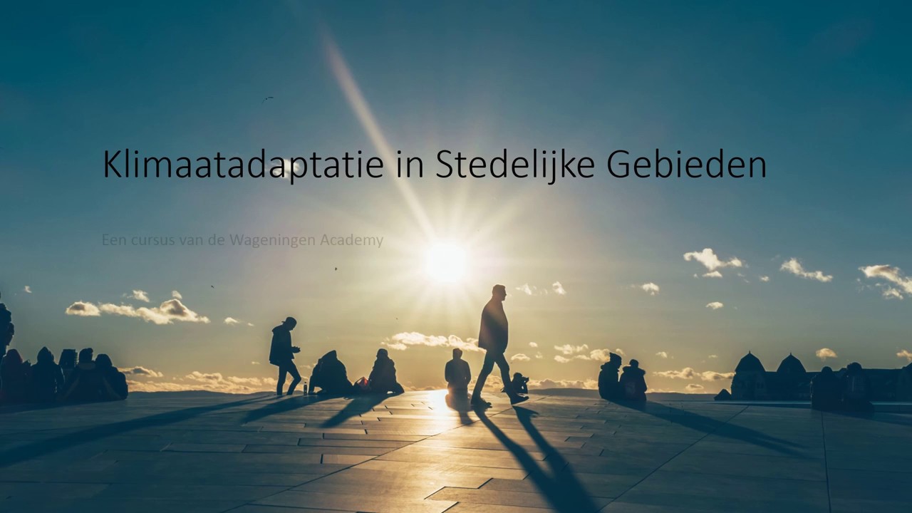 Cursus Klimaatadaptatie in stedelijke gebieden | WUR