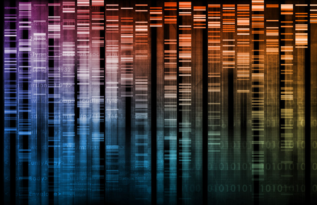 DNA Onderzoek van de Wetenschap Genetische Data Achtergrond