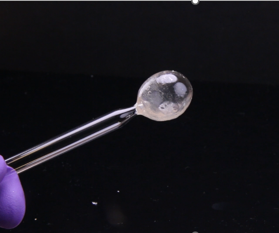 Glass blowing of polymer materials at low temperatures