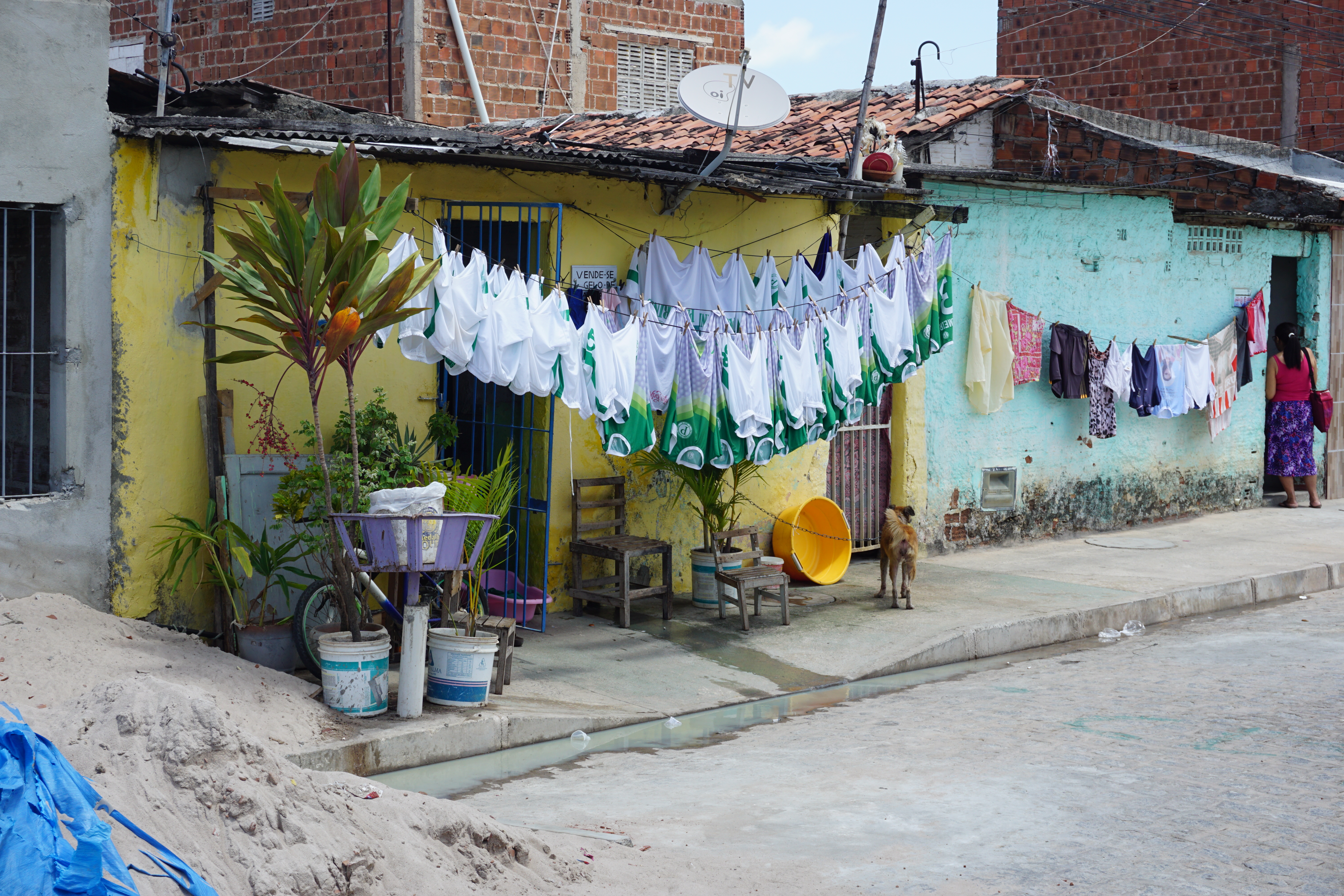 Laundry for the football team in Recife, Brazil