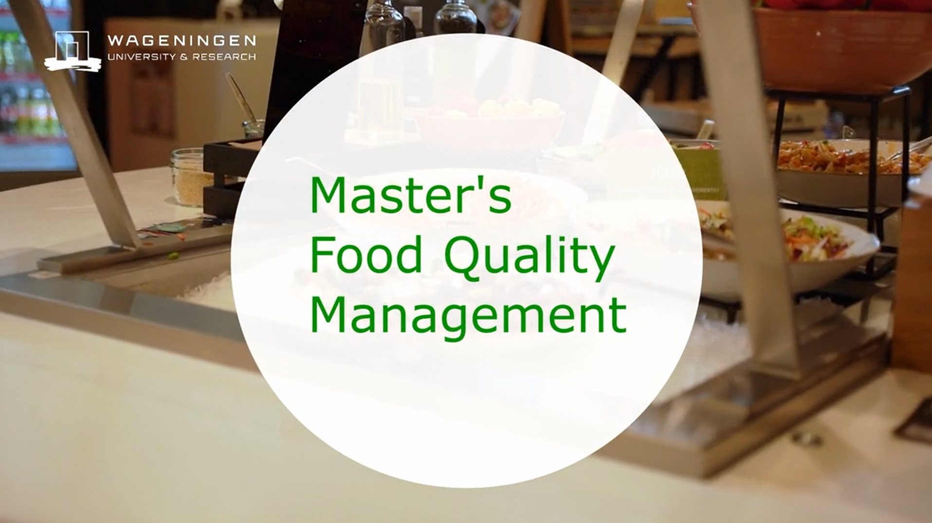 Discover the Master's in Food Quality Management