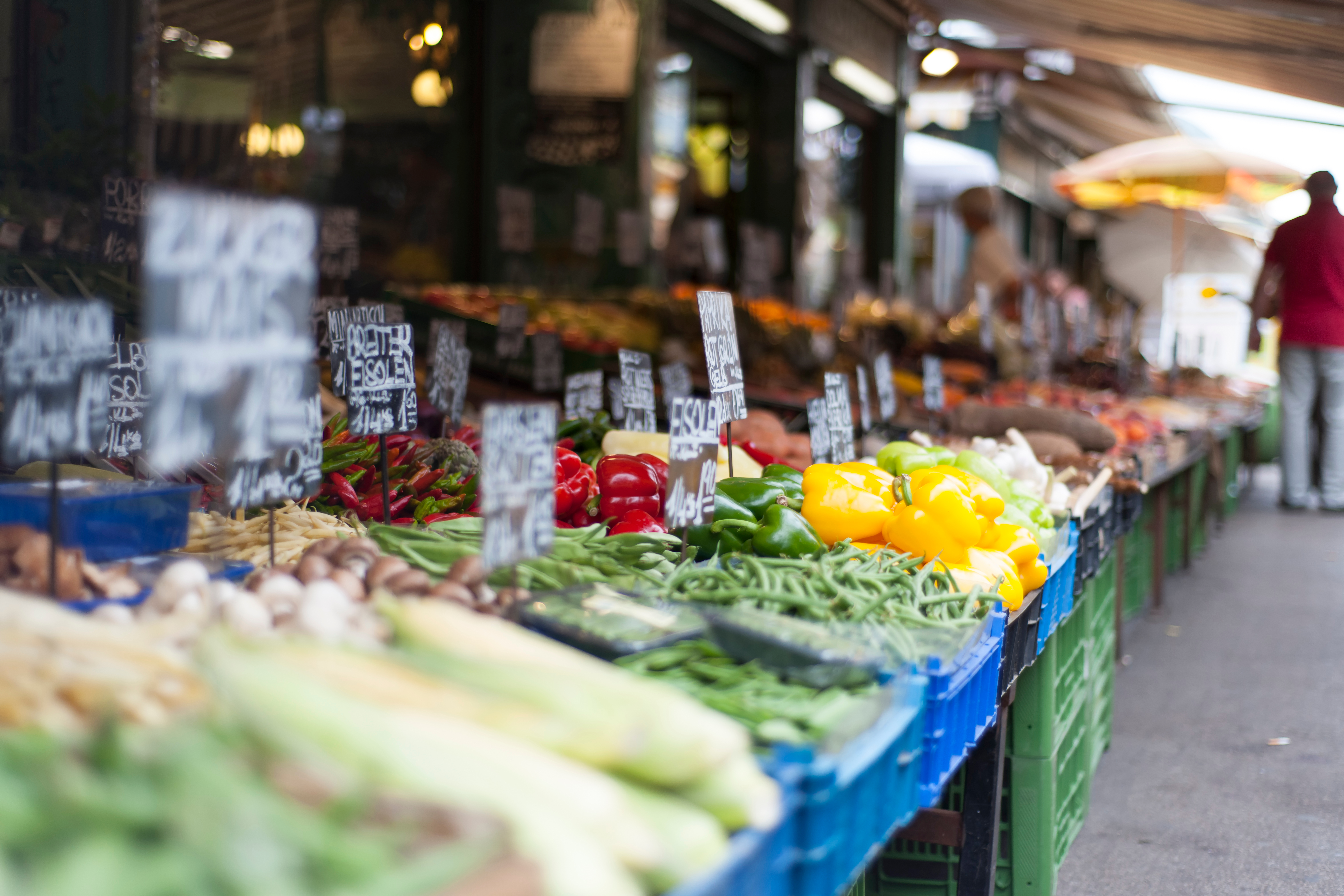 vegetables in a market