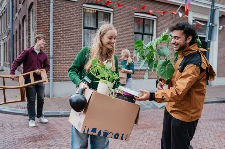 Students moving
