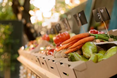 Groente op een markt