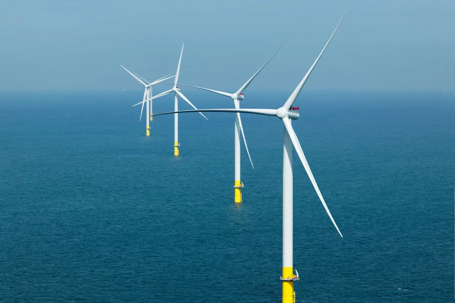 Windmolens in de zee