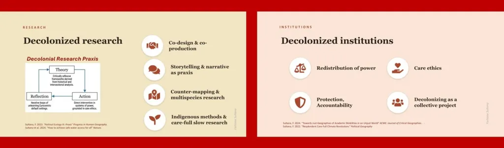 Slide Decolonized Research & Institutions - Farhana Sultana 24 June 2026