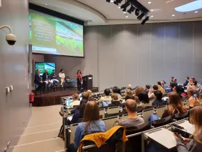 Panel discussion on Vertical Farming in lecture room